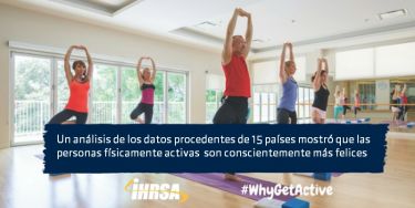Un análisis de los datos procedentes de 15 países mostró que las personas físicamente activas son conscientemente más felices.