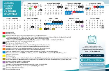 Calendario de Actividad 2024/25